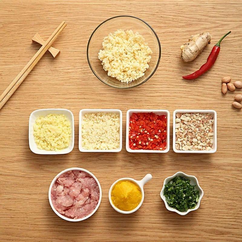 Mini Processador Manual Triturador de Alimentos 2 Laminas