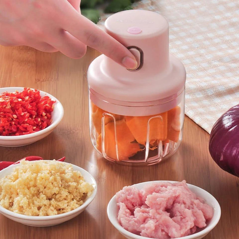 Mini Processador de Alimentos Sem Fio Recarregável