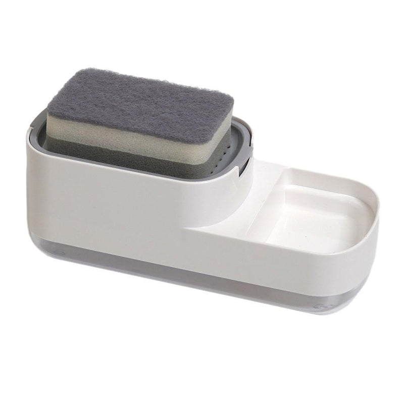 Porta Esponja com Dispenser de Detergente para Cozinha