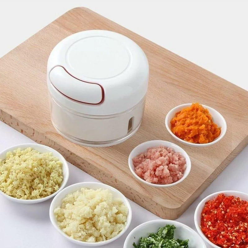 Mini Processador Manual Triturador de Alimentos 2 Laminas