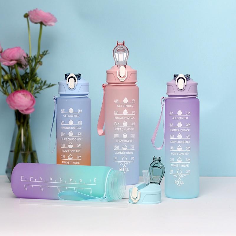 kit 3 Garrafas De Água Squeeze para Academia