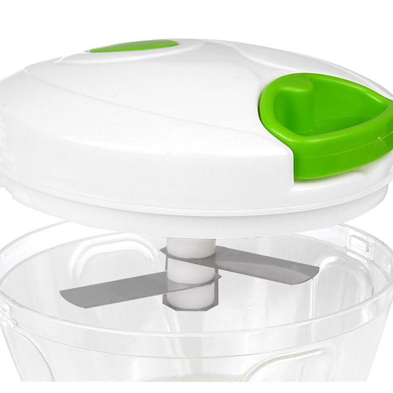 Mini Processador Triturador de Alimentos Manual com 3 Lâminas