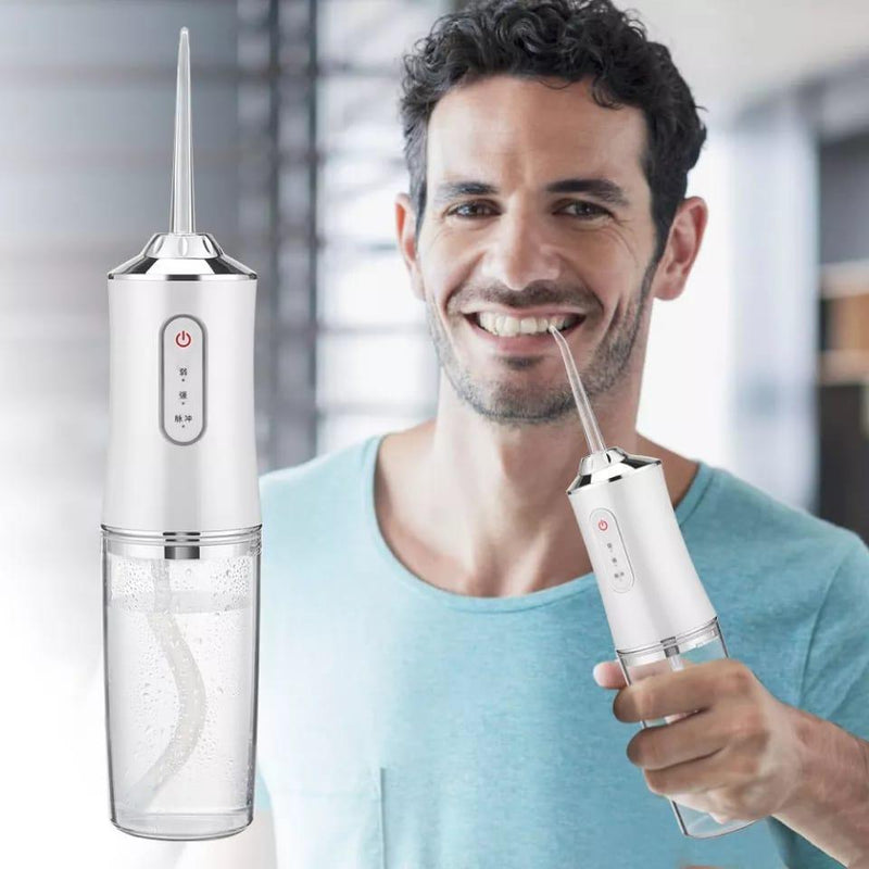 Irrigador Dental Oral Recarregavél 220ml Higiene Limpeza Bucal Portátil Limpador de Dente