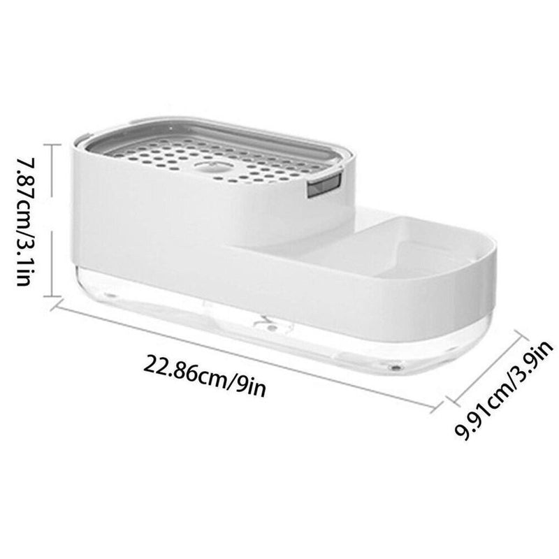Porta Esponja com Dispenser de Detergente para Cozinha