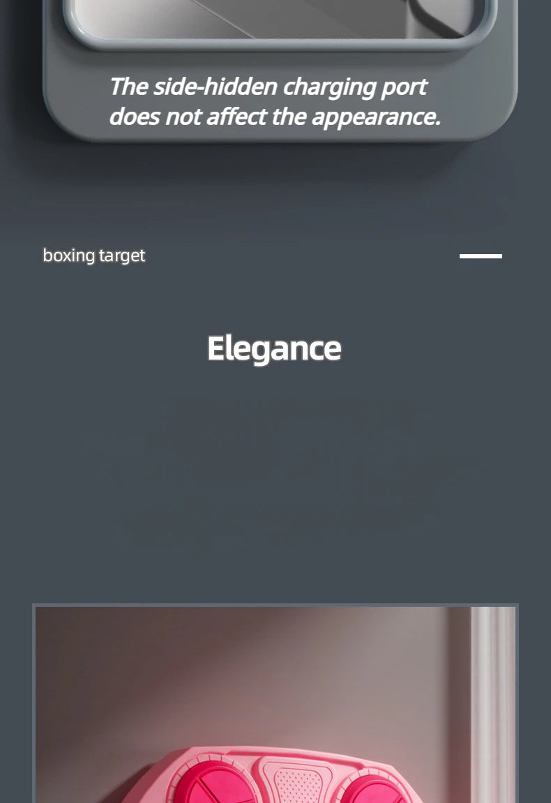 Home Stress Relief Bluetooth Musical Boxing Target Fitness Rhythm Trainer Electron Reaction Target No Drilling Boys Toys Gifts