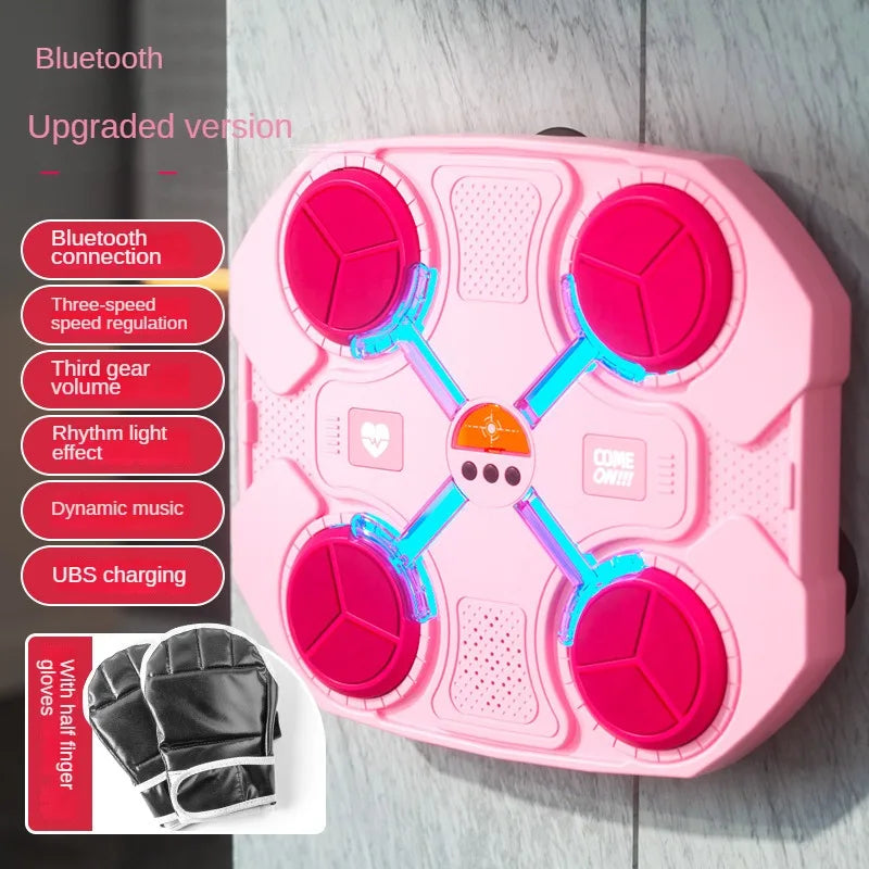 Home Stress Relief Bluetooth Musical Boxing Target Fitness Rhythm Trainer Electron Reaction Target No Drilling Boys Toys Gifts