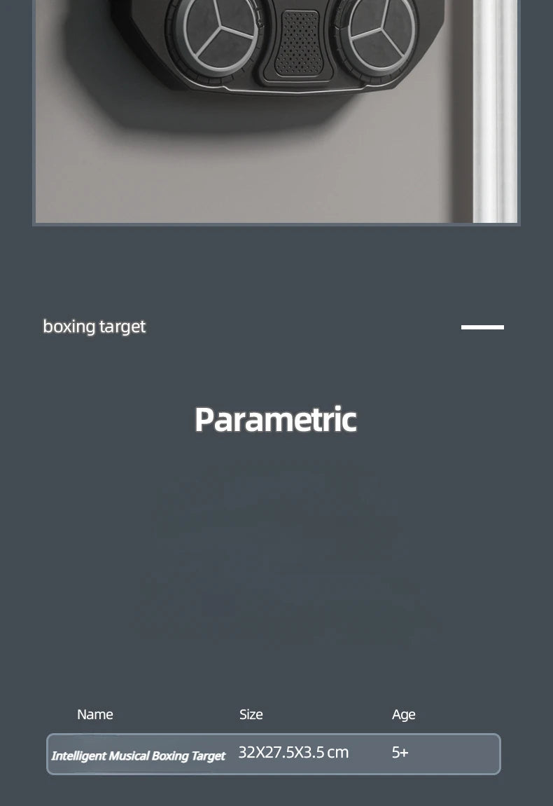 Home Stress Relief Bluetooth Musical Boxing Target Fitness Rhythm Trainer Electron Reaction Target No Drilling Boys Toys Gifts