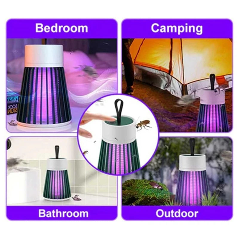 Lâmpada armadilha para mosquito com luz UV e recarga USB