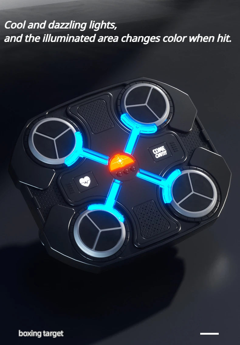 Home Stress Relief Bluetooth Musical Boxing Target Fitness Rhythm Trainer Electron Reaction Target No Drilling Boys Toys Gifts