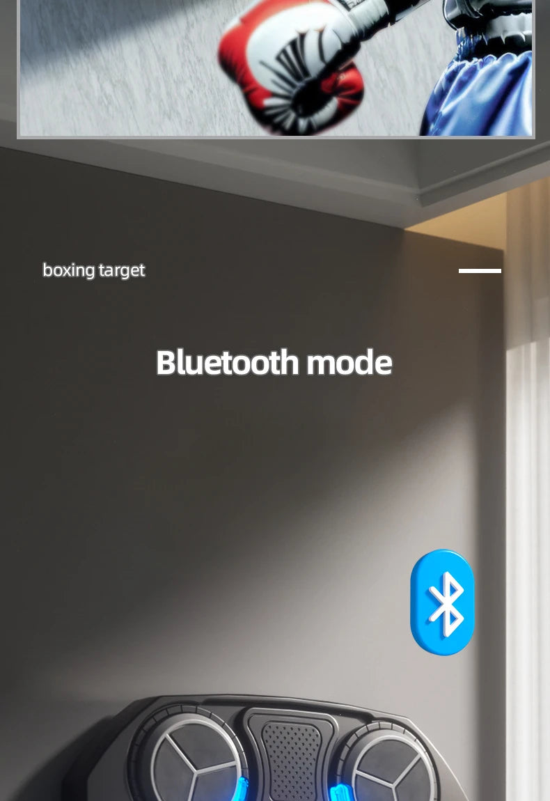 Home Stress Relief Bluetooth Musical Boxing Target Fitness Rhythm Trainer Electron Reaction Target No Drilling Boys Toys Gifts