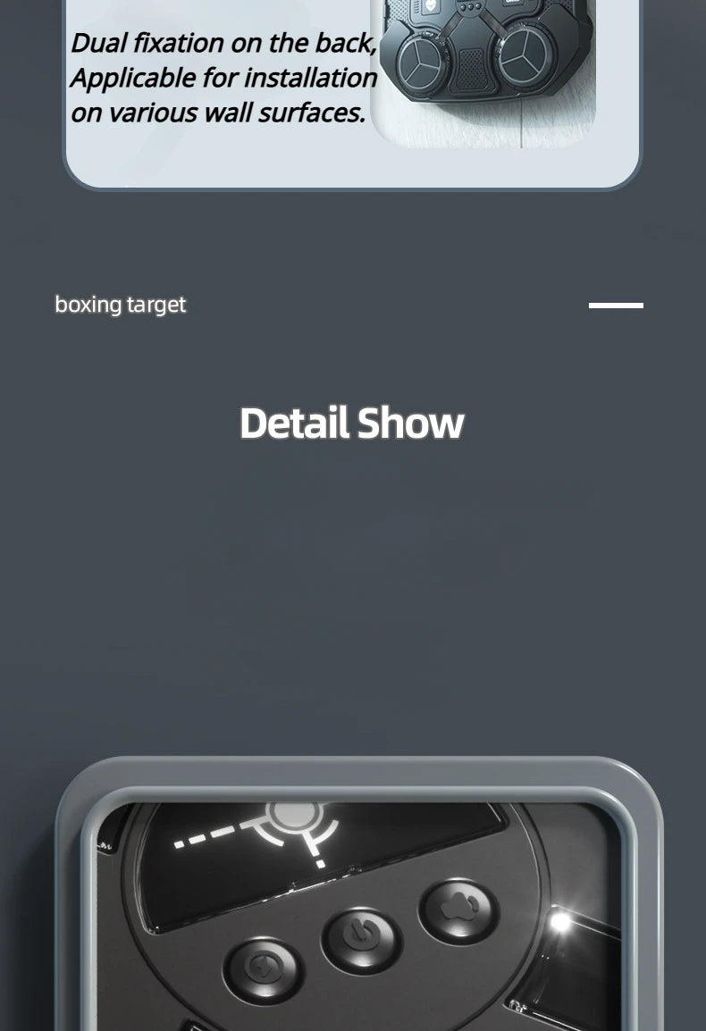 Home Stress Relief Bluetooth Musical Boxing Target Fitness Rhythm Trainer Electron Reaction Target No Drilling Boys Toys Gifts