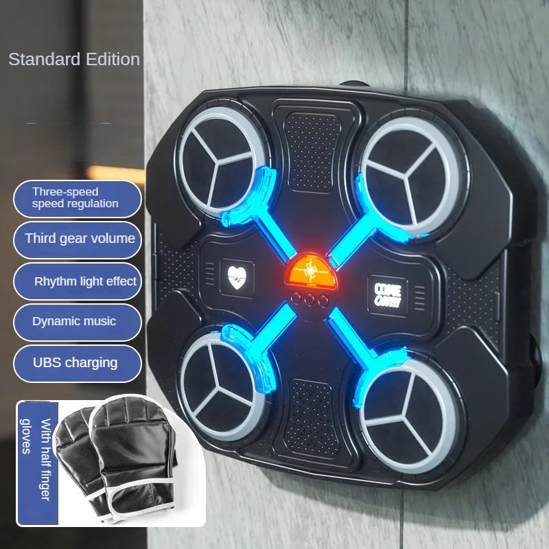 Home Stress Relief Bluetooth Musical Boxing Target Fitness Rhythm Trainer Electron Reaction Target No Drilling Boys Toys Gifts