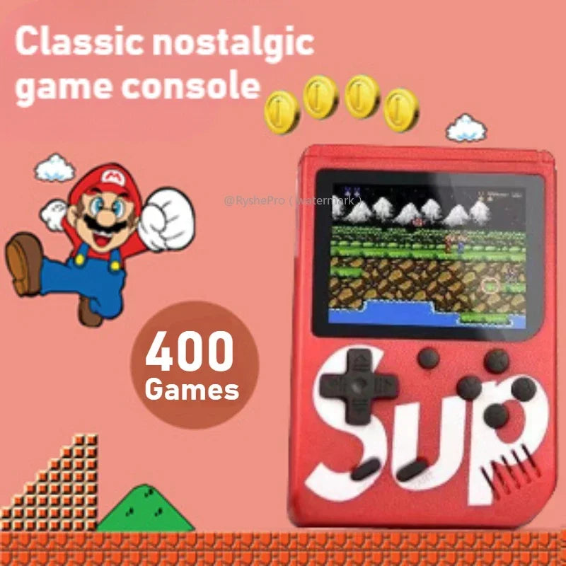 Classic Sup Portable Game Console with 3.0 Inch Screen 400 Games Support Gamepad and HDMI TV Output Retro Handheld Game Console