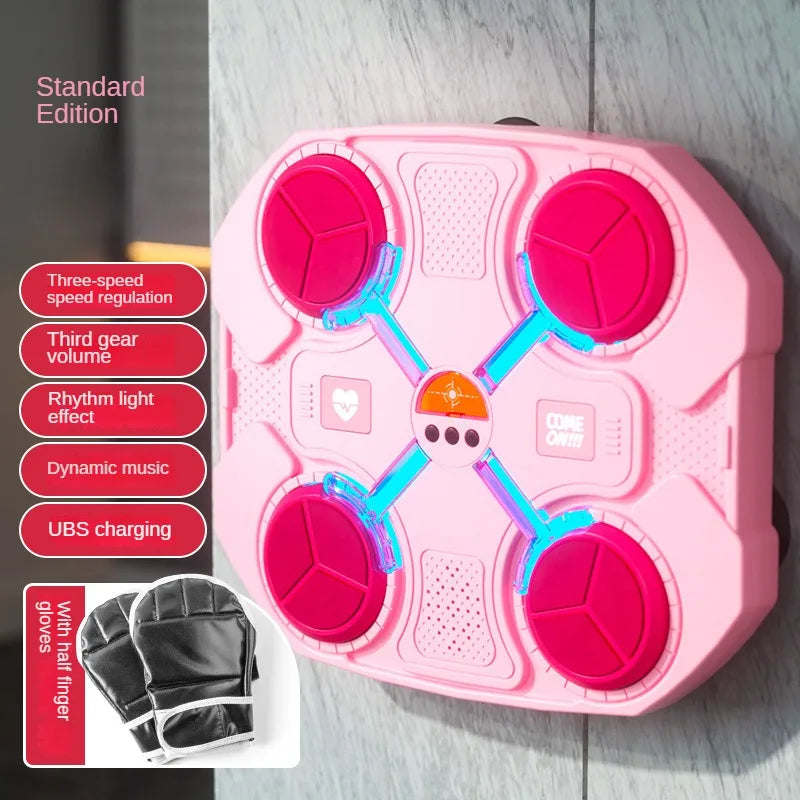 Home Stress Relief Bluetooth Musical Boxing Target Fitness Rhythm Trainer Electron Reaction Target No Drilling Boys Toys Gifts