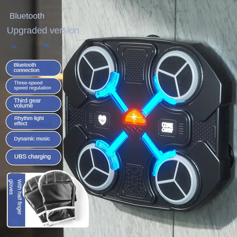 Home Stress Relief Bluetooth Musical Boxing Target Fitness Rhythm Trainer Electron Reaction Target No Drilling Boys Toys Gifts