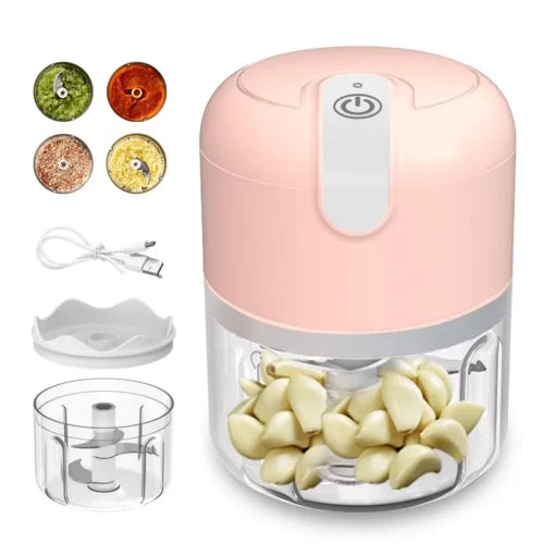 Mini Processador Triturador de Alimentos Sem Fio Portátil 250 ml