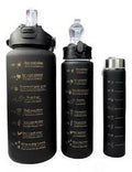 kit 3 Garrafas De Água Squeeze para Academia